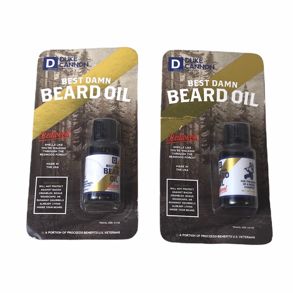 Set of 2 Duke Cannon‎ Beard Oil 0.5oz - Redwood